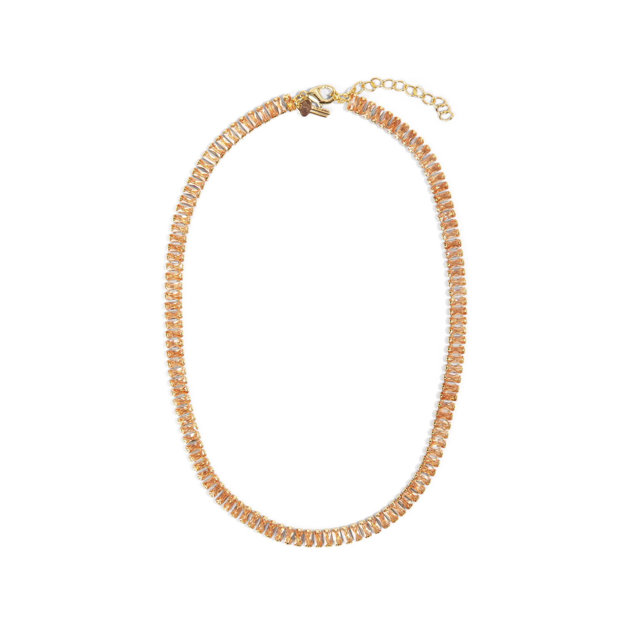 Honey Stone Tennis Necklace