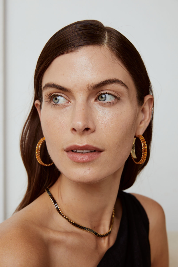 Black Stone Tennis Necklace