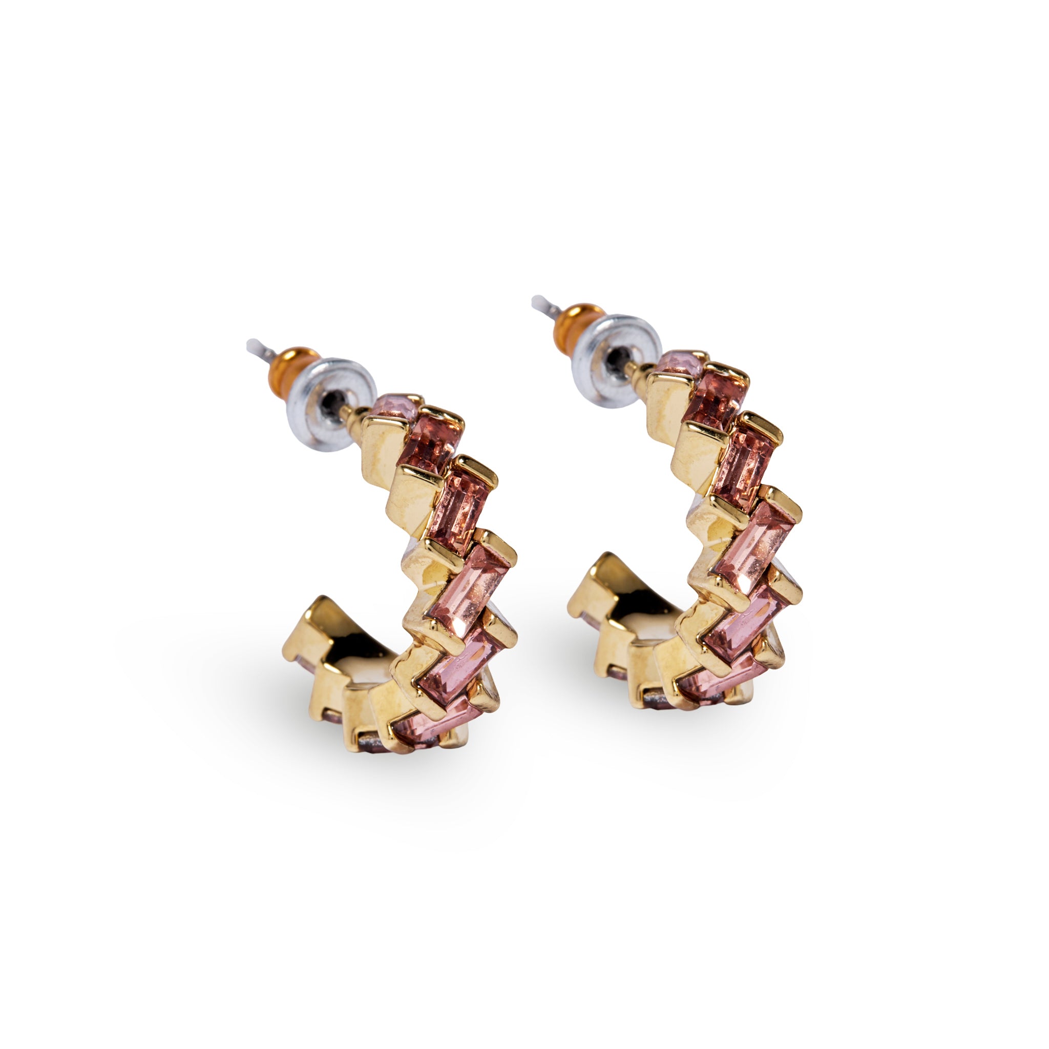 Gold Baby zig zag hoop earring