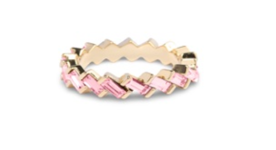 Gold Rose Stackable Zig Zag Ring