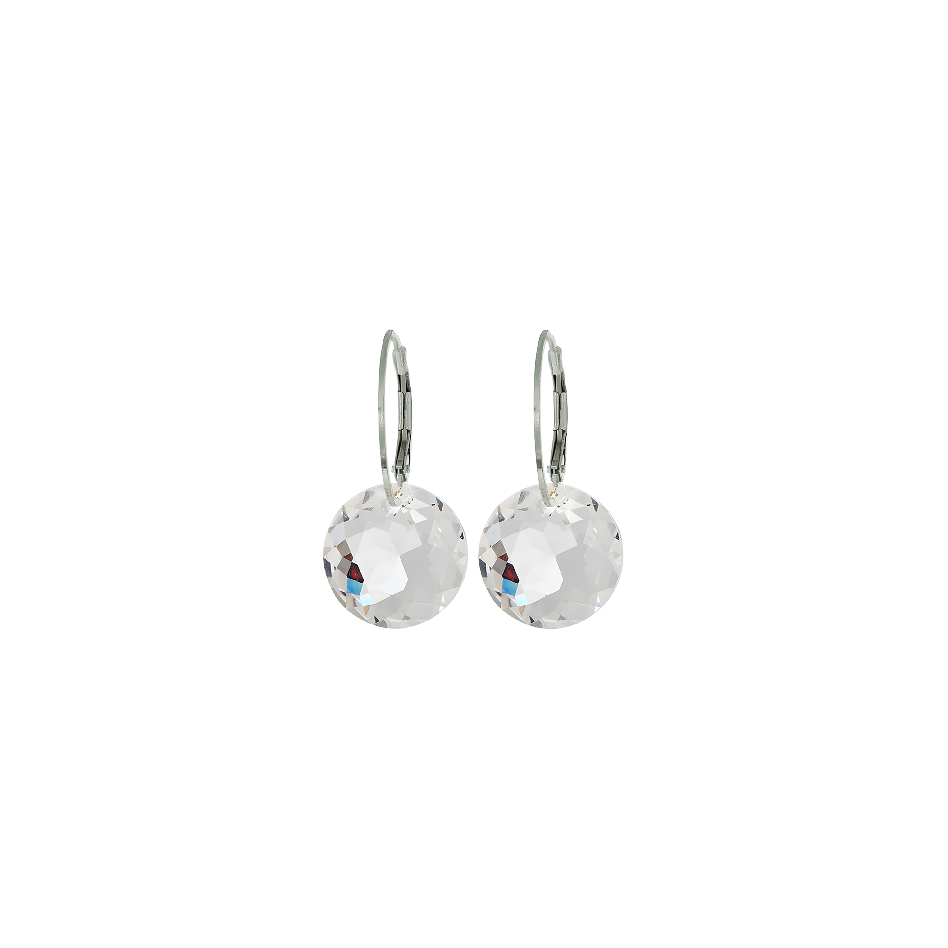 Silver Drop Gem Earring