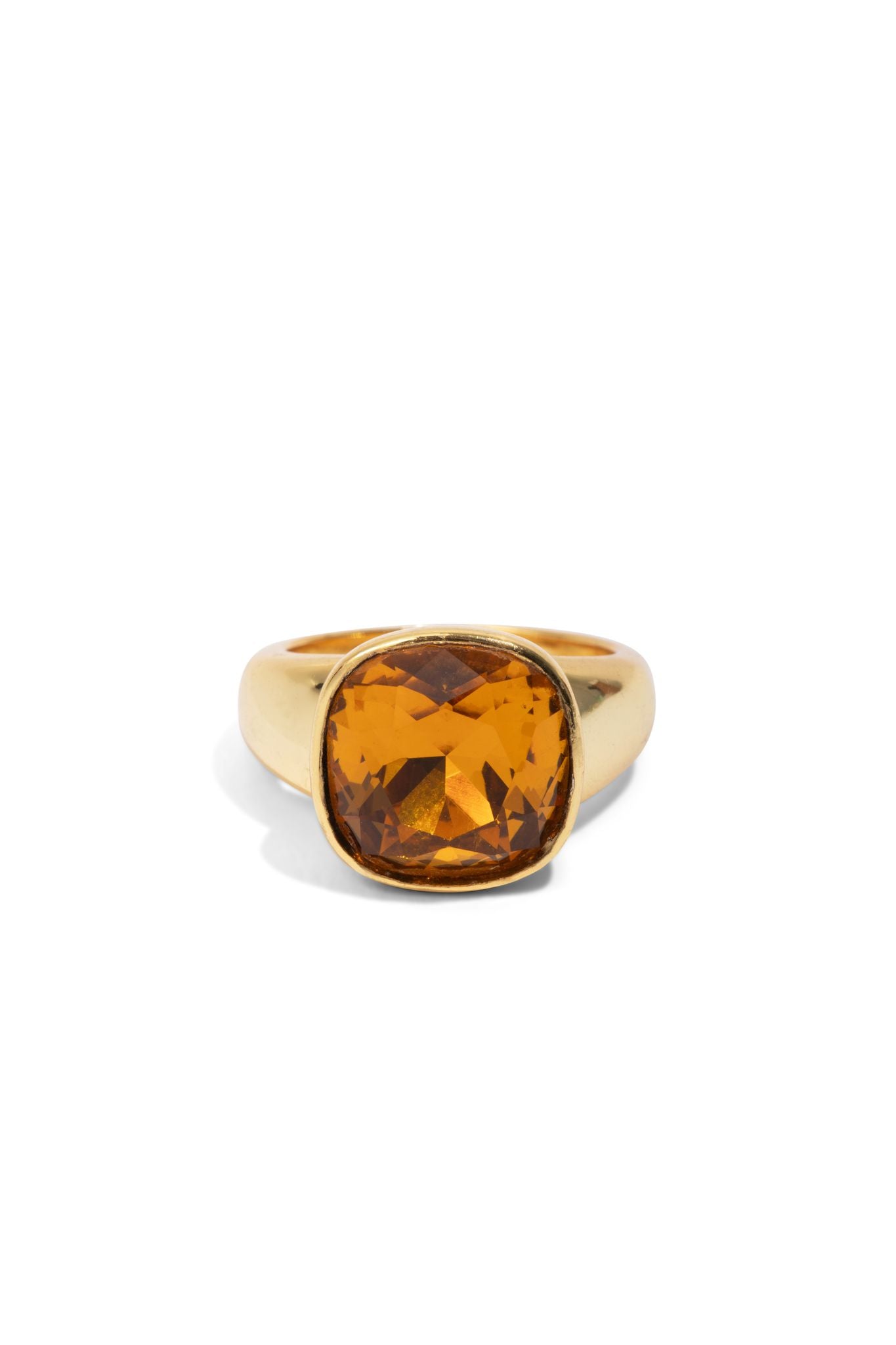 Honey Bezel Stone Gold Ring