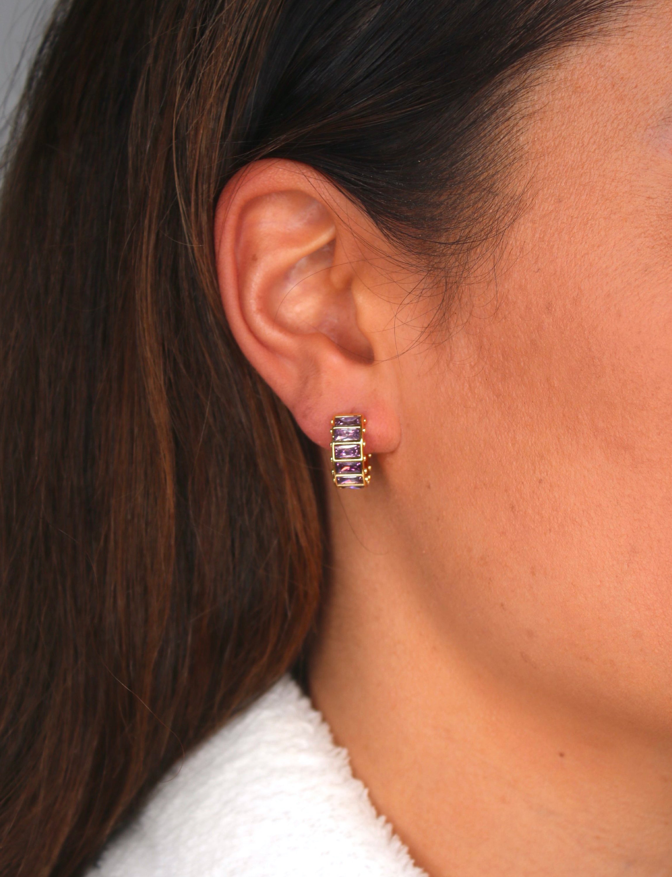 Purple Small Eternity Hoop
