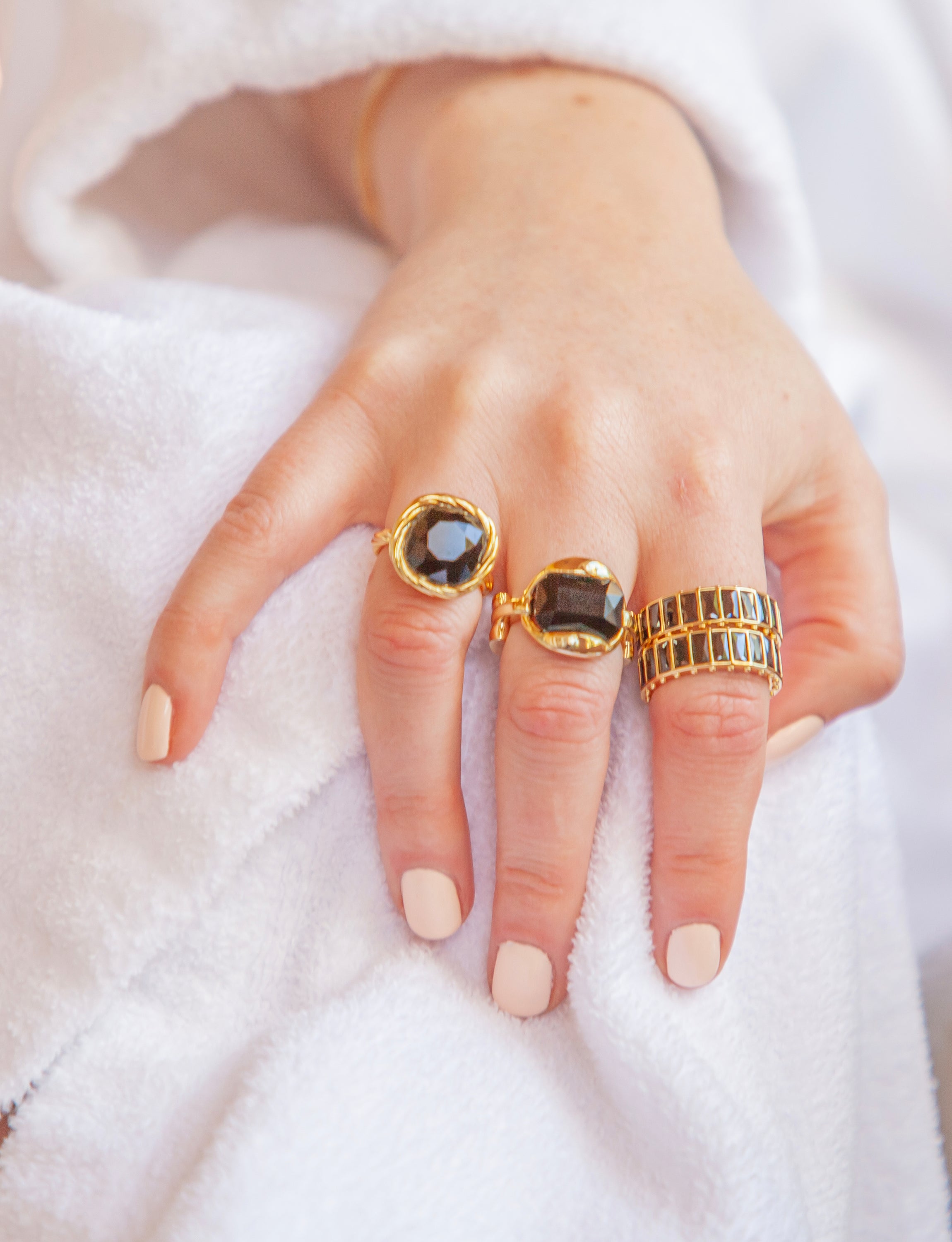 Black Stone Eternity Ring