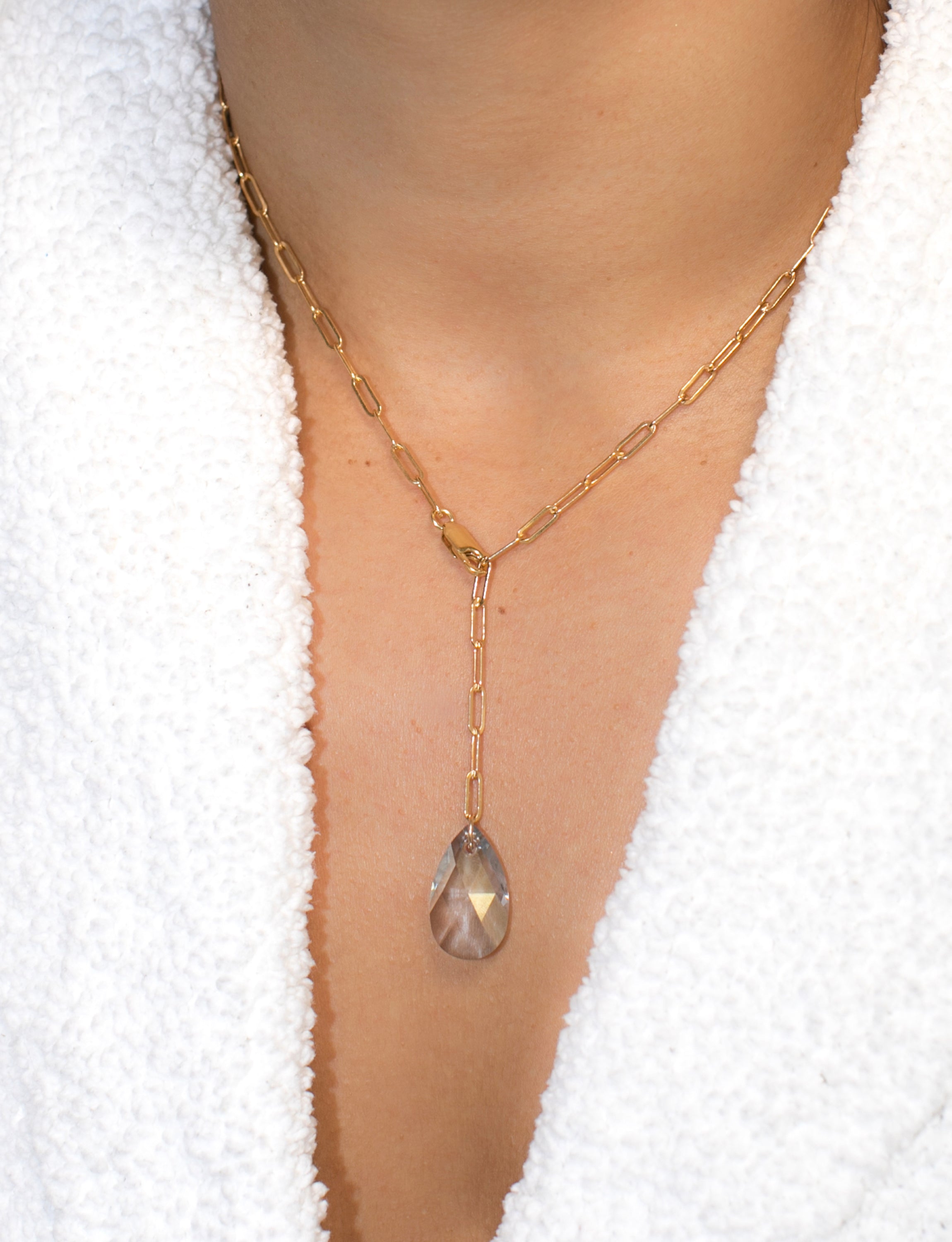 Blue Lariat Necklace