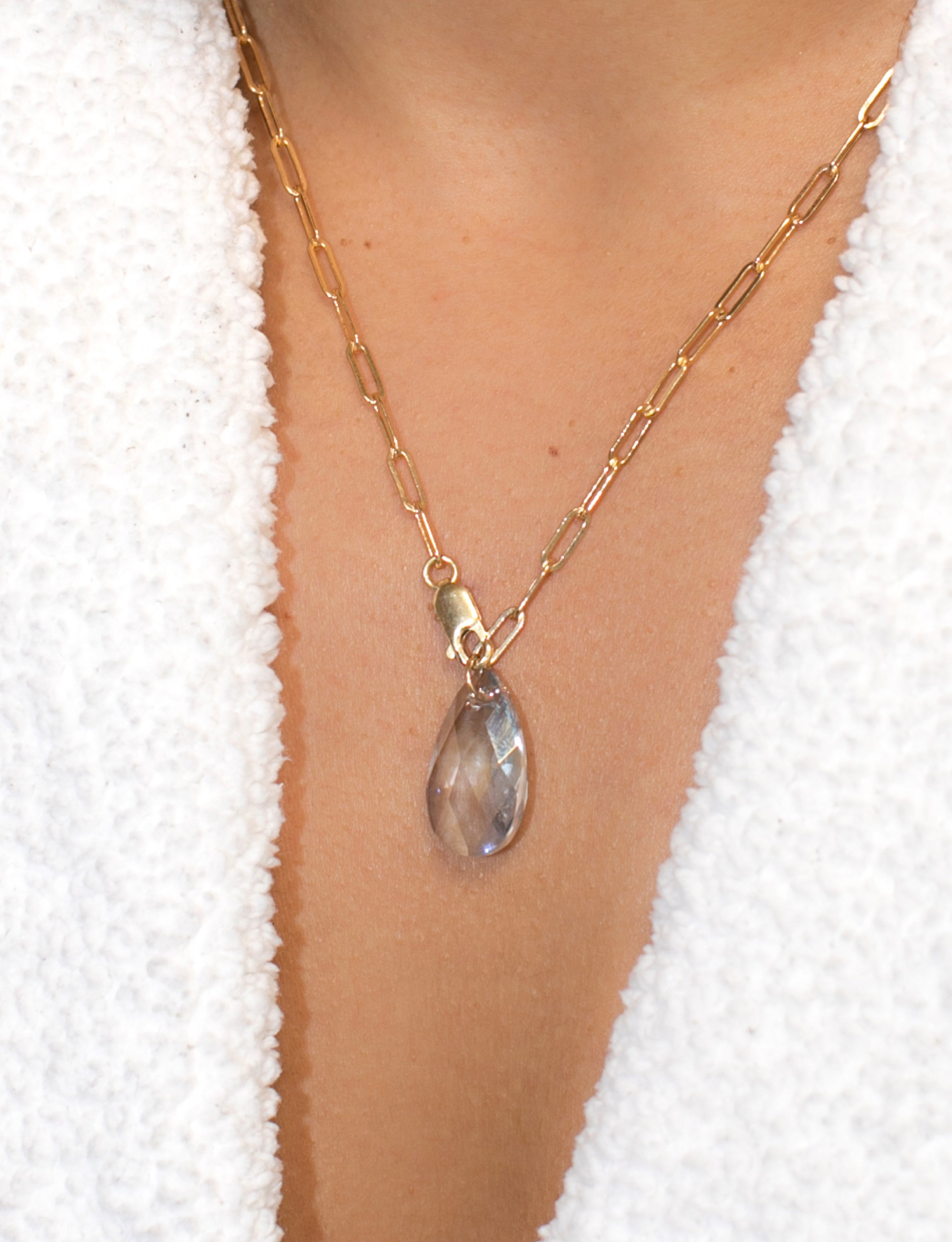 Blue Lariat Necklace