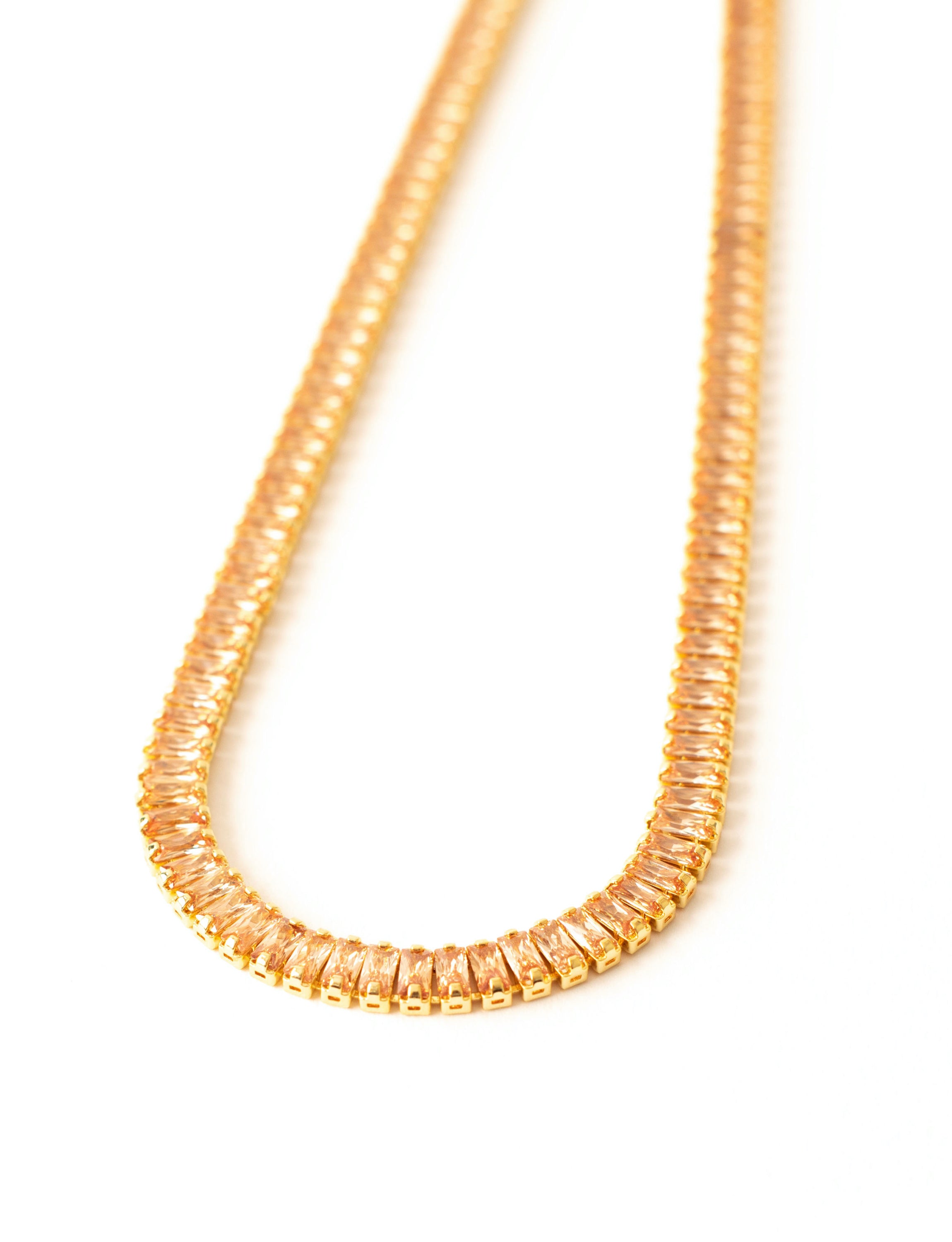 Honey Stone Tennis Necklace
