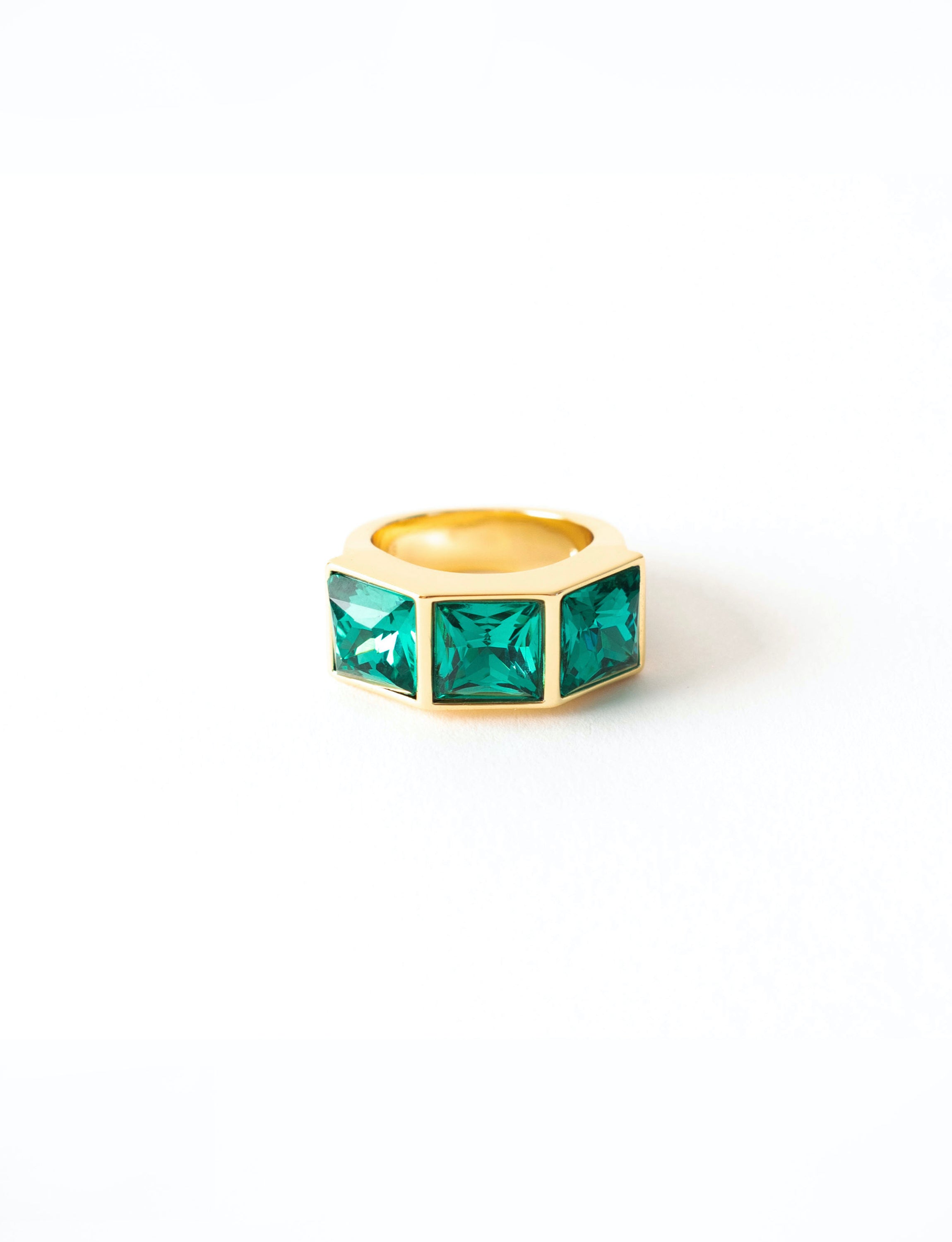 Emerald 3-Stone Ring
