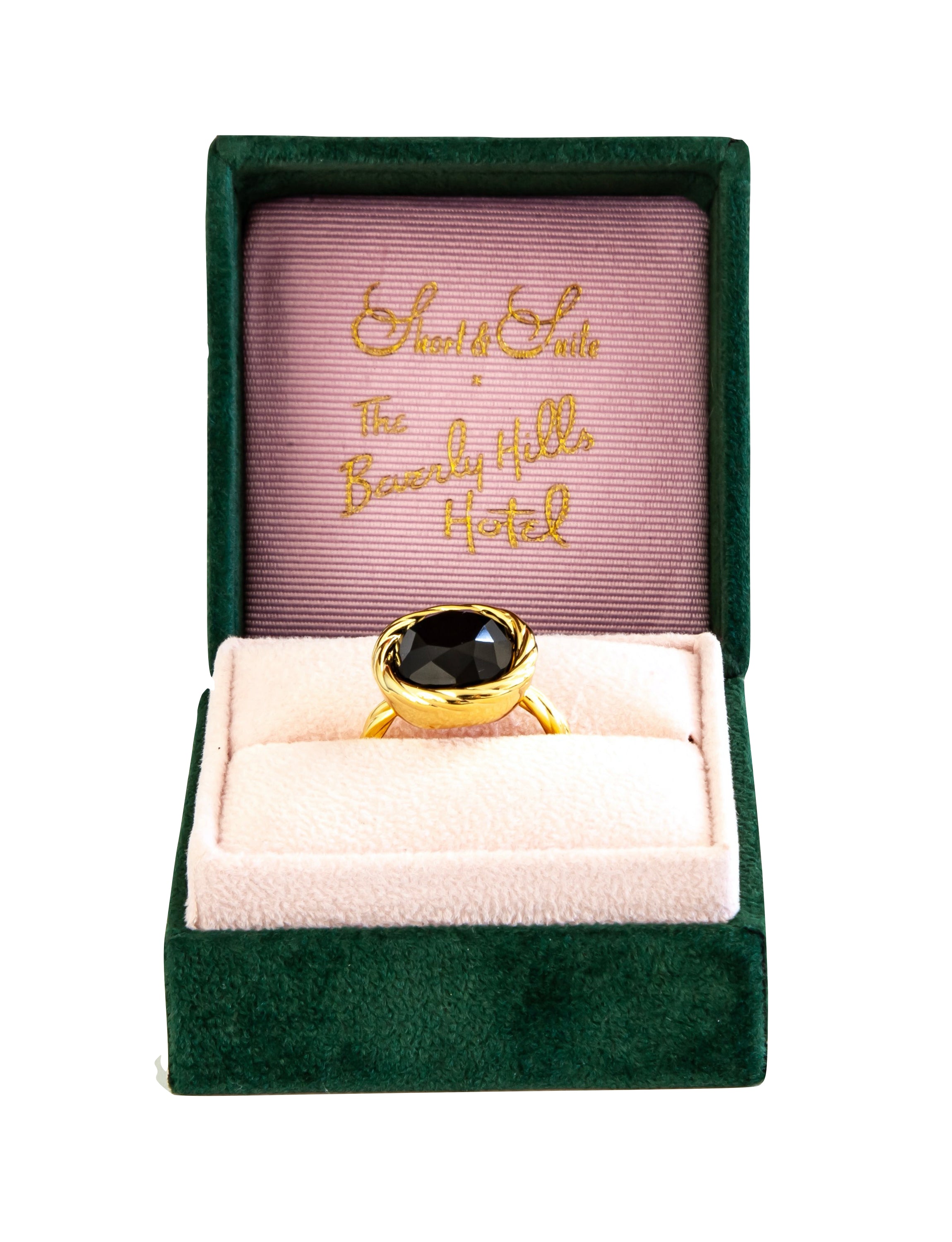 Black Stone Braided Ring