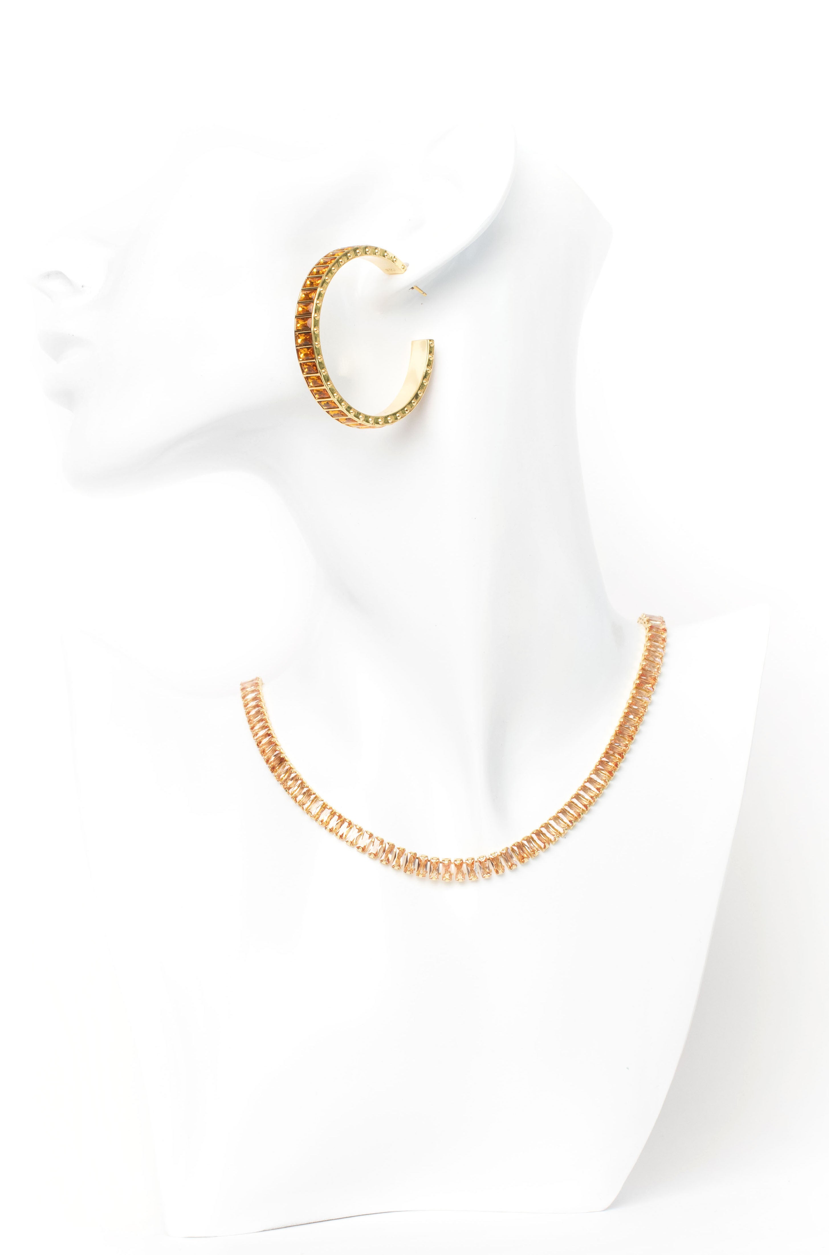 Honey Stone Tennis Necklace