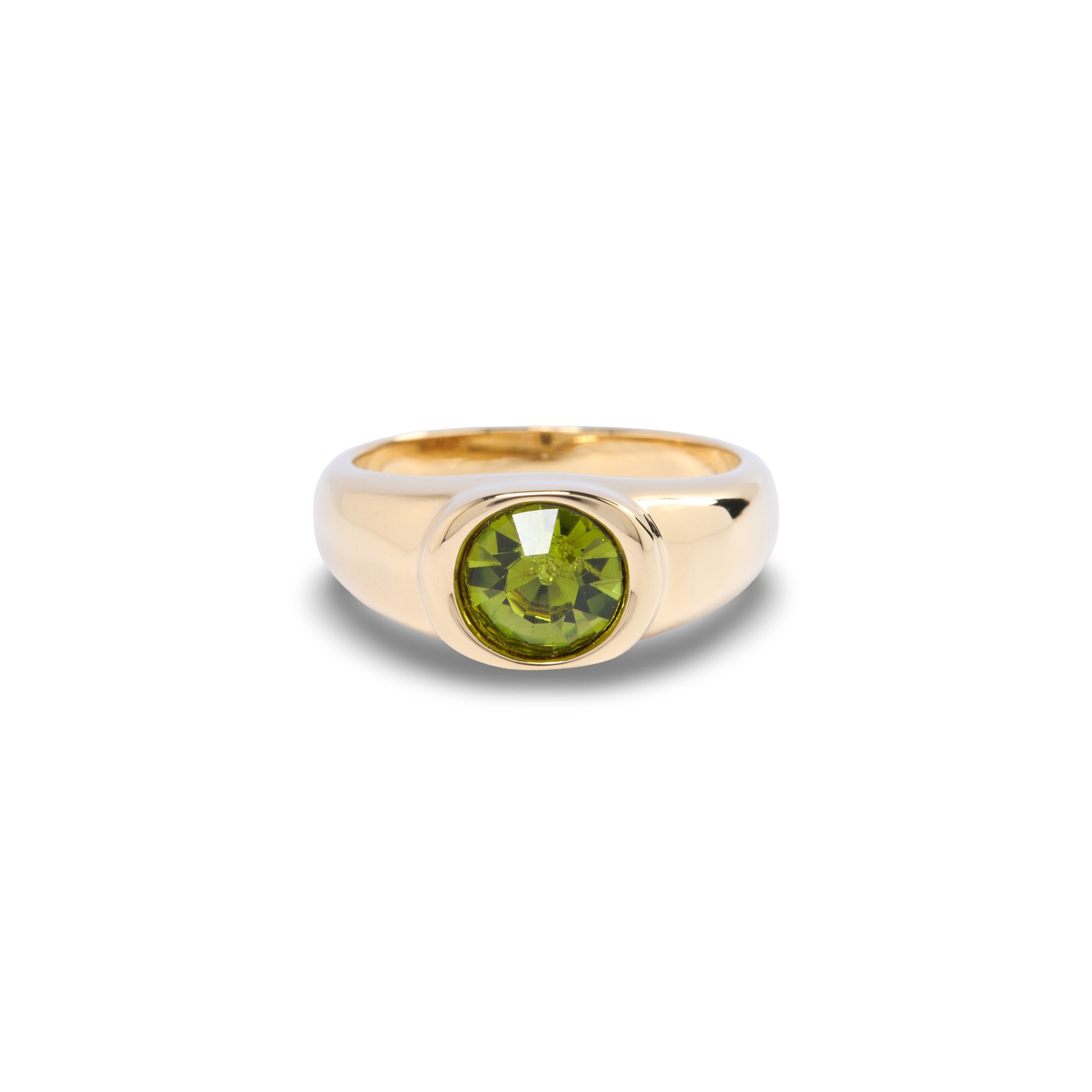 Gold Olive Small Stone Ring