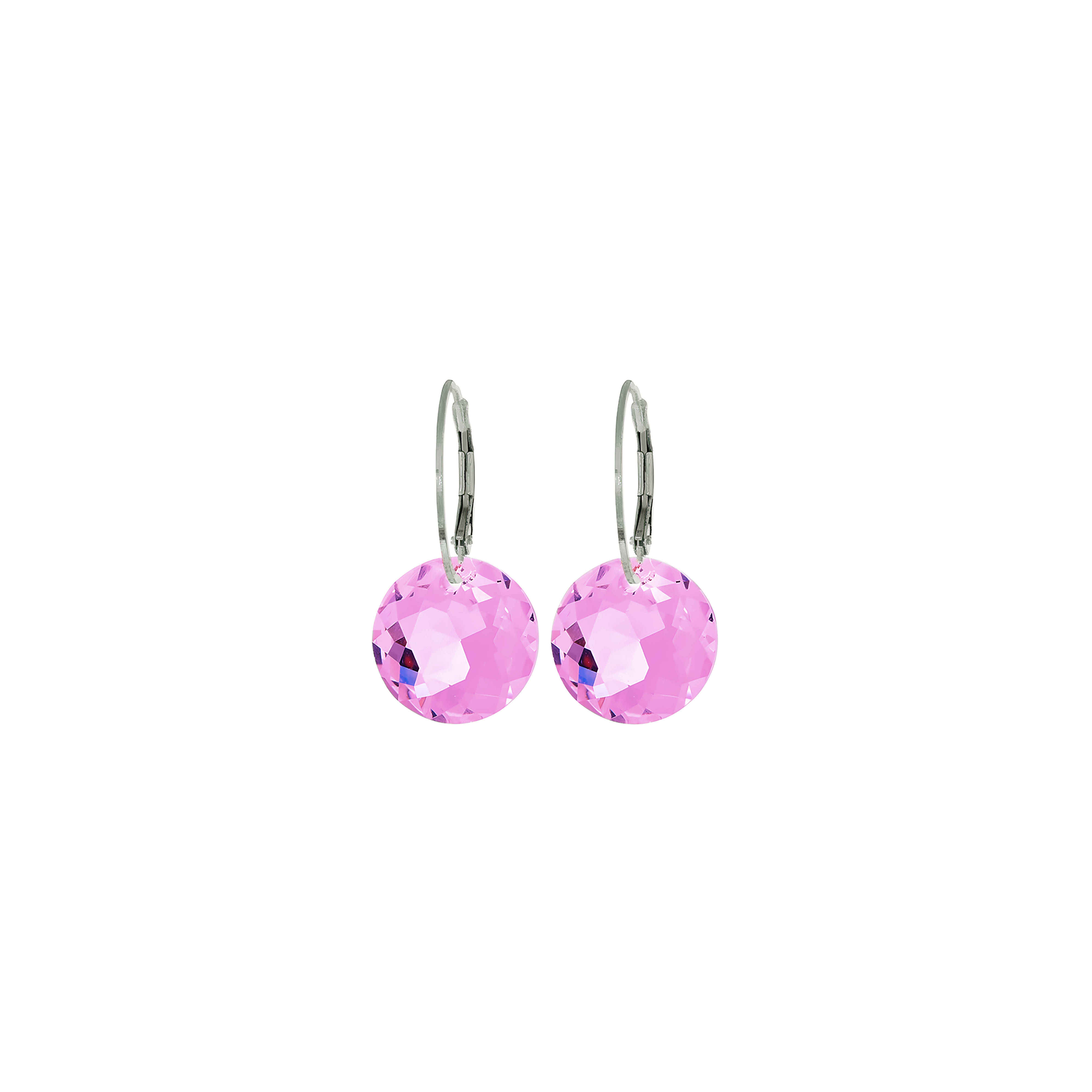 Silver Drop Gem Earring