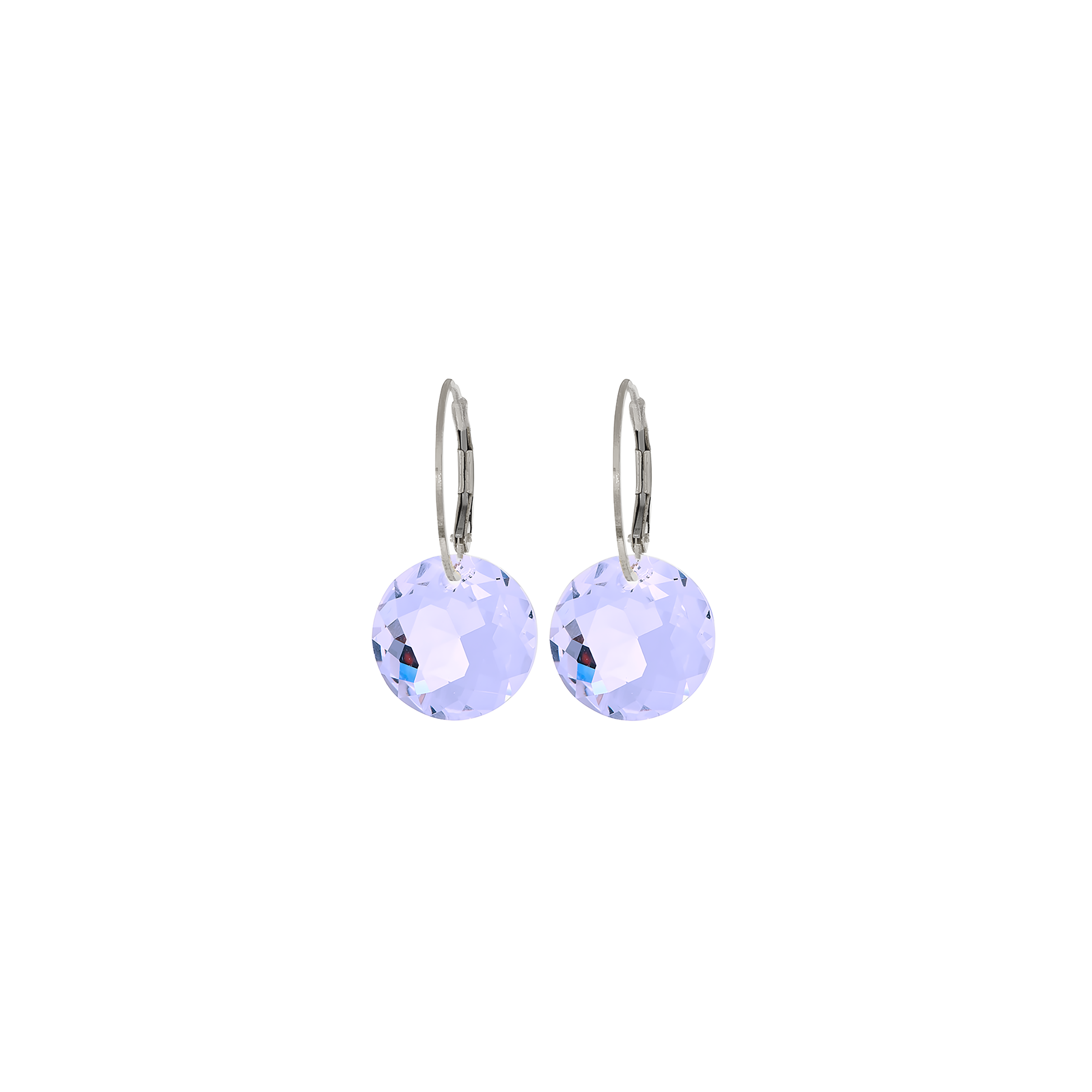 Silver Drop Gem Earring