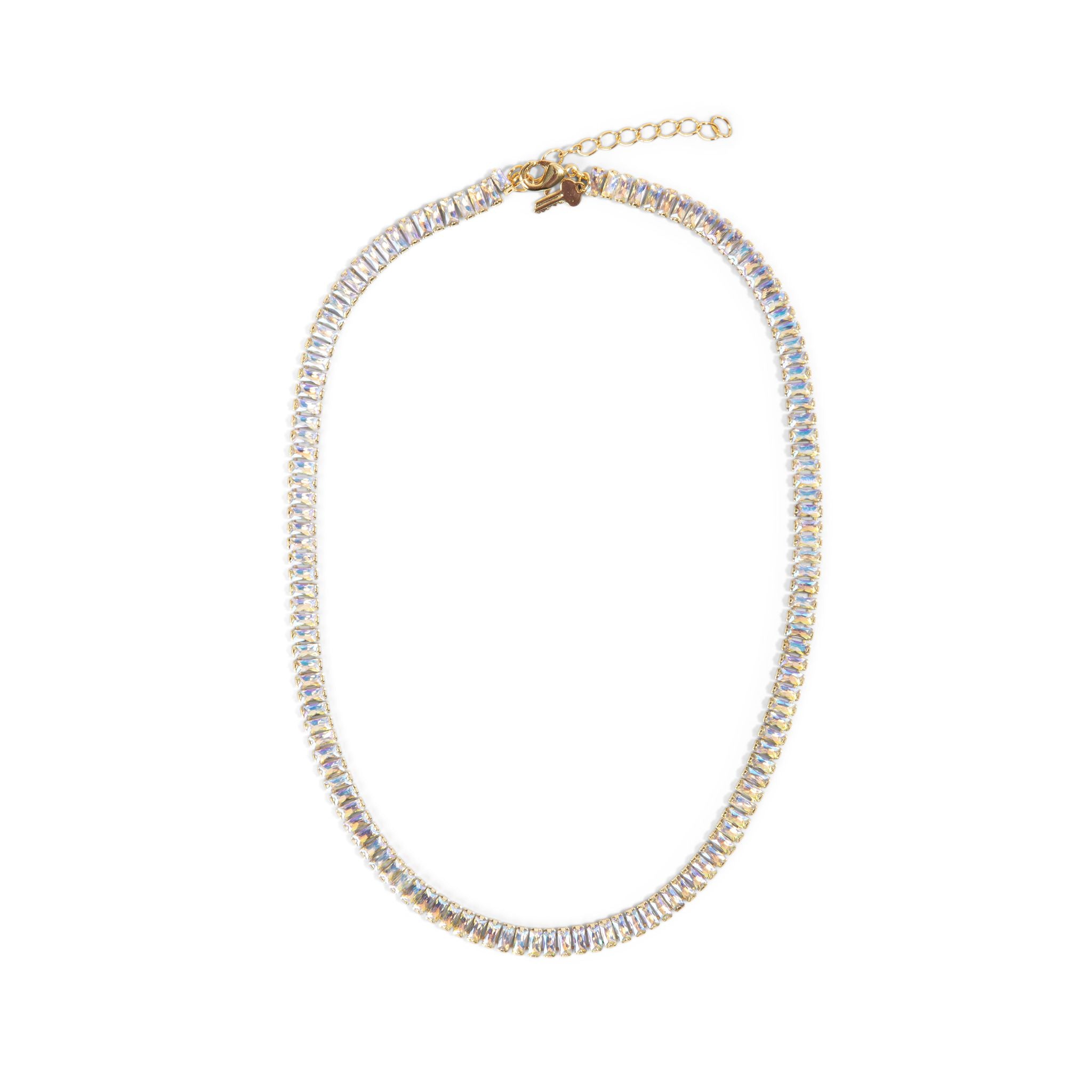 Crystal Stone Tennis Necklace
