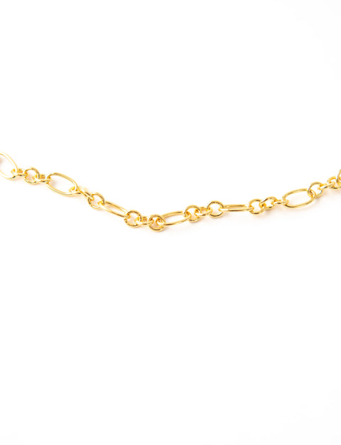 Pave Key Gold Choker Necklace