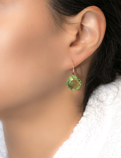 Green Stone Drop Earring