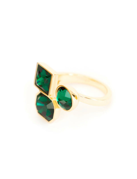 Emerald Gold Adjustable Ring