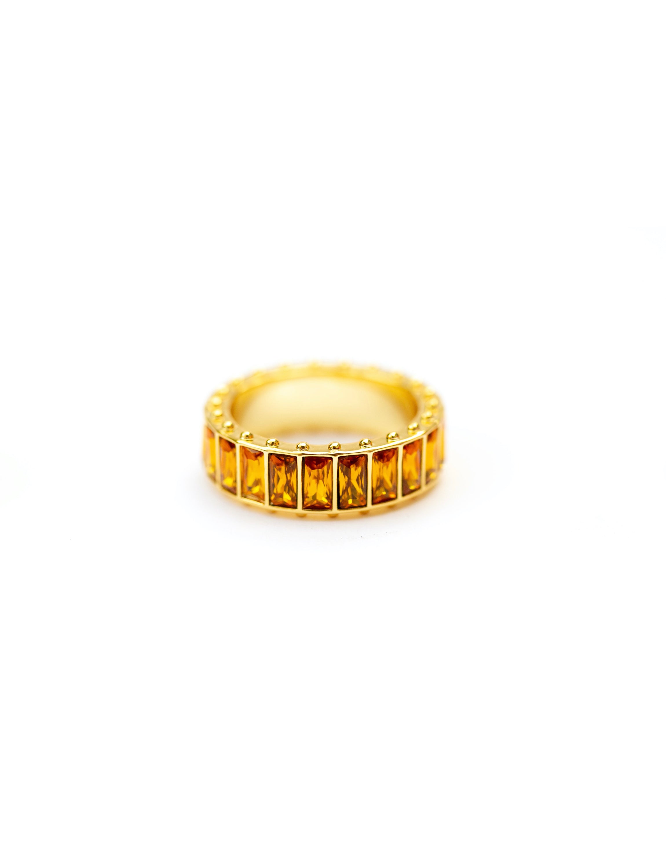 Honey Eternity Stone Gold Ring