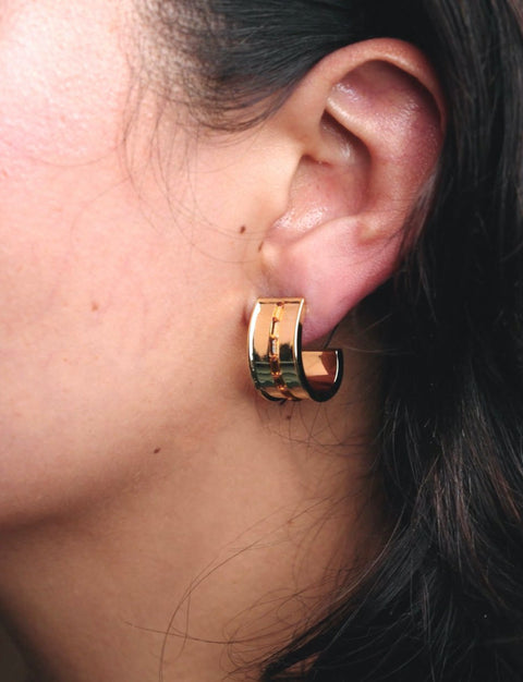 Honey Multi Stone Cuff Earrings